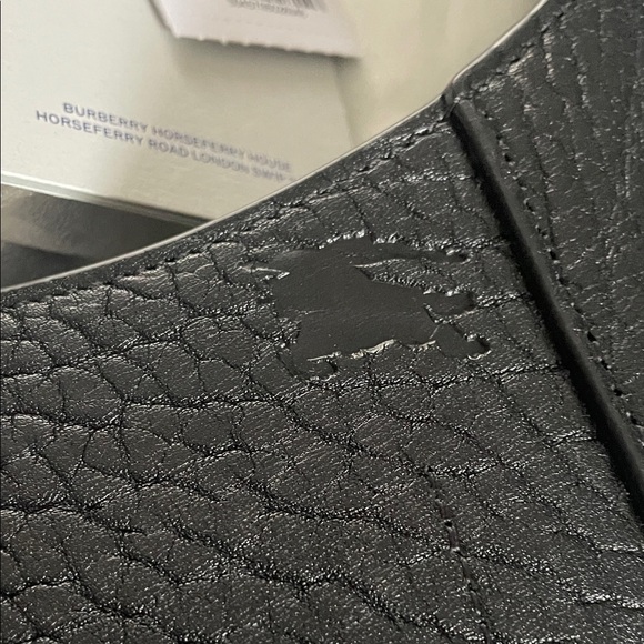 Burberry Black Textured Leather Shoulder Bag - Picture 9 of 11